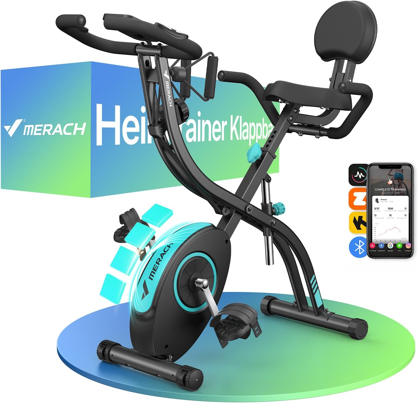 MERACH 4-in-1 Foldable Exercise Bike